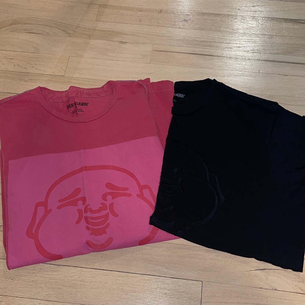 Pack of two Buddha True Religion T-Shirts Youth LARGE